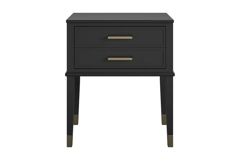 Westerleigh Sidobord 60 cm Svart/Guld, undefined