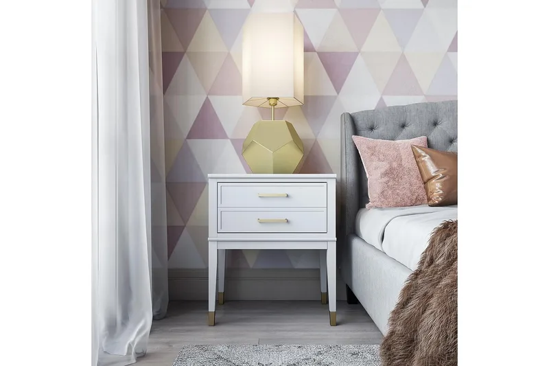 Westerleigh Sidobord 60 cm Vit - CosmoLiving - Möbler - Bord & matgrupper - Avlastningsbord - Lampbord