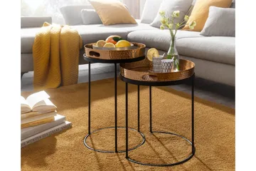 Wilhem Sidobord 33 cm Rund - Guld - Möbler - Bord & matgrupper - Avlastningsbord - Lampbord