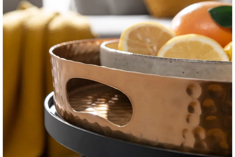 Wilhem Sidobord 33 cm Rund - Guld - Möbler - Bord & matgrupper - Avlastningsbord - Lampbord