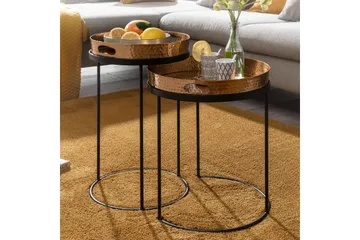 Wilhem Sidobord 33 cm Rund - Guld - Möbler - Bord & matgrupper - Avlastningsbord - Lampbord