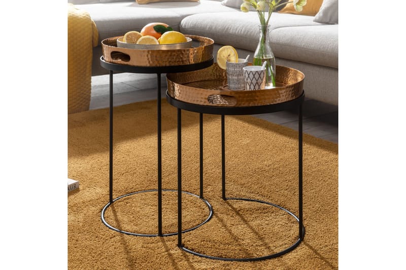 Wilhem Sidobord 33 cm Rund - Guld - Möbler - Bord & matgrupper - Avlastningsbord - Lampbord