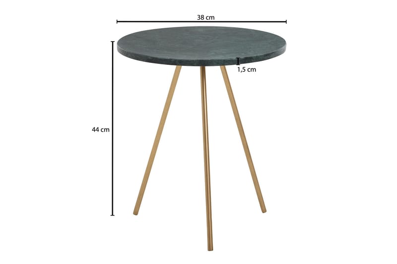 Wilhem Sidobord 38 cm Rund - Grön - Möbler - Bord & matgrupper - Avlastningsbord - Lampbord
