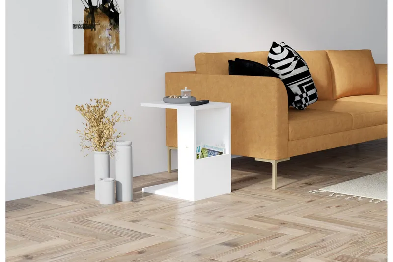 Yggersryd Sidobord 30x50x30 cm - Vit - Möbler - Bord & matgrupper - Avlastningsbord - Lampbord