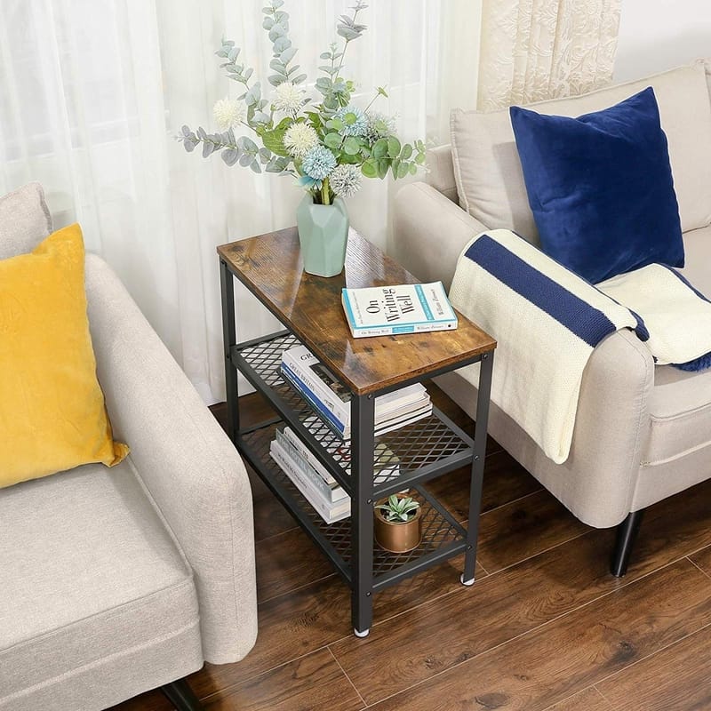 Lasse sidobord 60 x 30 cm - Brun/svart - Brun/Svart - Möbler - Bord & matgrupper - Avlastningsbord - Lampbord