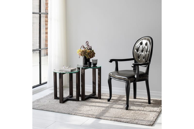 Liepene Sidobord 45x40 cm Svart - Hanah Home - Möbler - Bord & matgrupper - Avlastningsbord - Lampbord