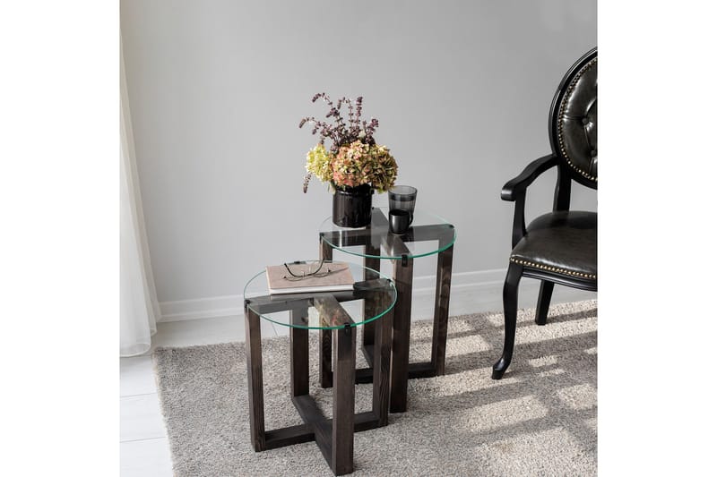 Liepene Sidobord 45x40 cm Svart - Hanah Home - Möbler - Bord & matgrupper - Avlastningsbord - Lampbord