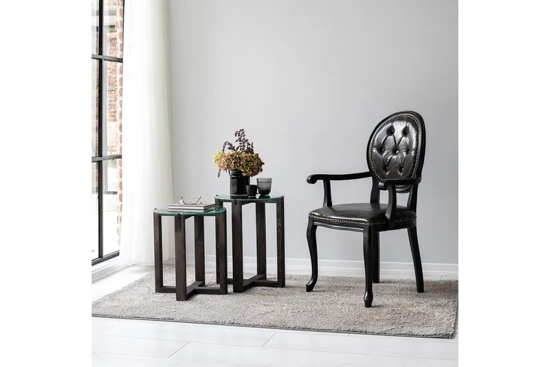 Liepene Sidobord 45x40 cm Svart - Hanah Home - Möbler - Bord & matgrupper - Avlastningsbord - Lampbord