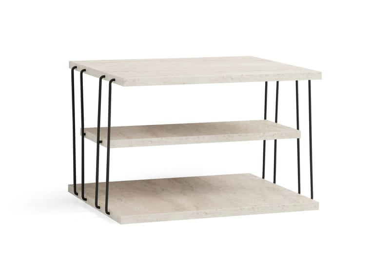 Lifon Sidobord 50 cm - Svart/Marmor - Möbler - Bord & matgrupper - Avlastningsbord - Lampbord