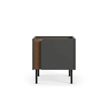 Lomar Nattduksbord 45,5x47,8x35 cm - Naturlig ek/Antracit/Svart - Möbler - Bord & matgrupper - Avlastningsbord - Sängbord & nattduksbord