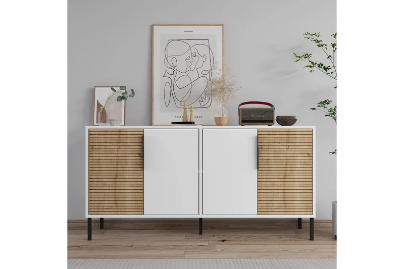 Lorien Konsollbord 150 cm - Vit/Ek - Möbler - Bord & matgrupper - Avlastningsbord - Hallbord