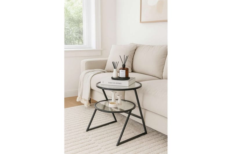 Lorigulla Sidobord 42x35 cm - Svart - Möbler - Bord & matgrupper - Avlastningsbord - Lampbord