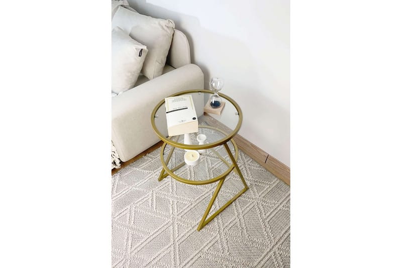 Lorigulla Sidobord 42x42 cm - Guld - Möbler - Bord & matgrupper - Avlastningsbord - Lampbord