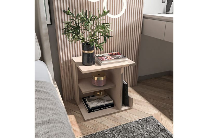 Lorik Sängbord 45 cm - Beige - Möbler - Bord & matgrupper - Avlastningsbord - Sängbord & nattduksbord