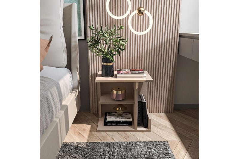 Lorik Sängbord 45 cm - Beige - Möbler - Bord & matgrupper - Avlastningsbord - Sängbord & nattduksbord