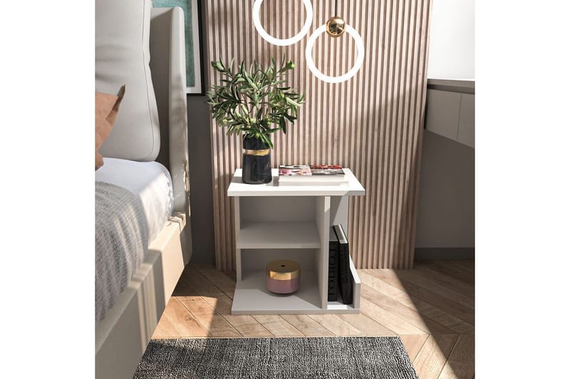 Lorik Sängbord 45 cm - Vit - Möbler - Bord & matgrupper - Avlastningsbord - Sängbord & nattduksbord