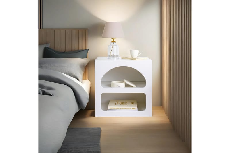 Lorin Sängbord 50 cm - Vit - Sängbord & nattduksbord