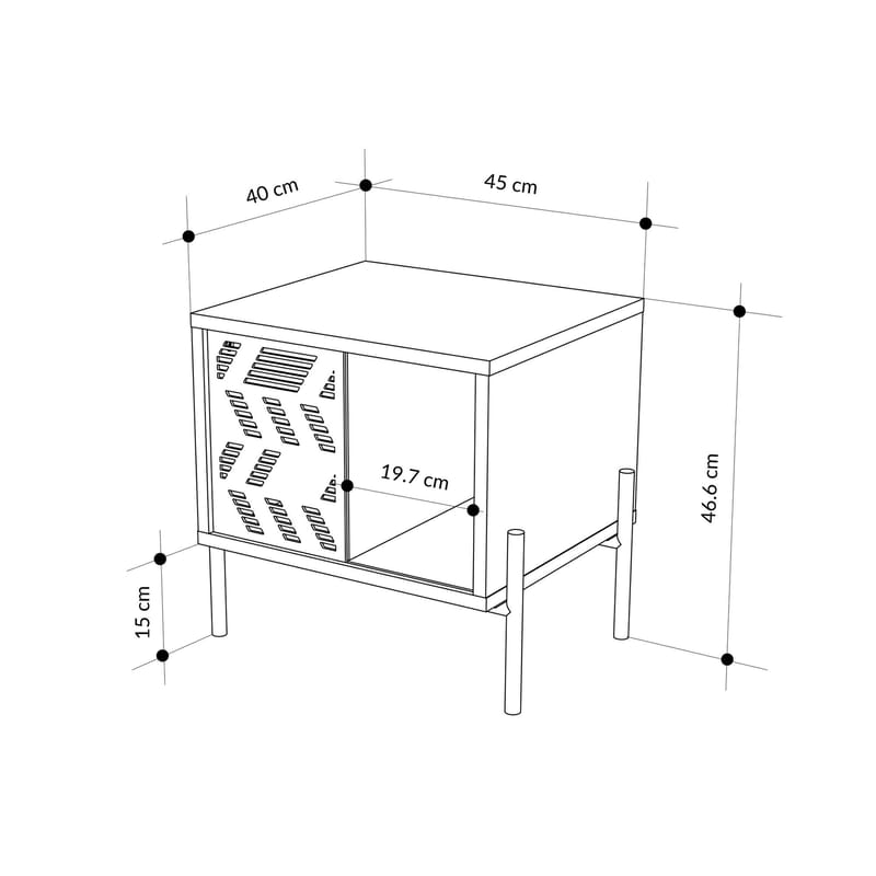 Losina Sängbord 45 cm - Hitit - Möbler - Bord & matgrupper - Avlastningsbord - Sängbord & nattduksbord