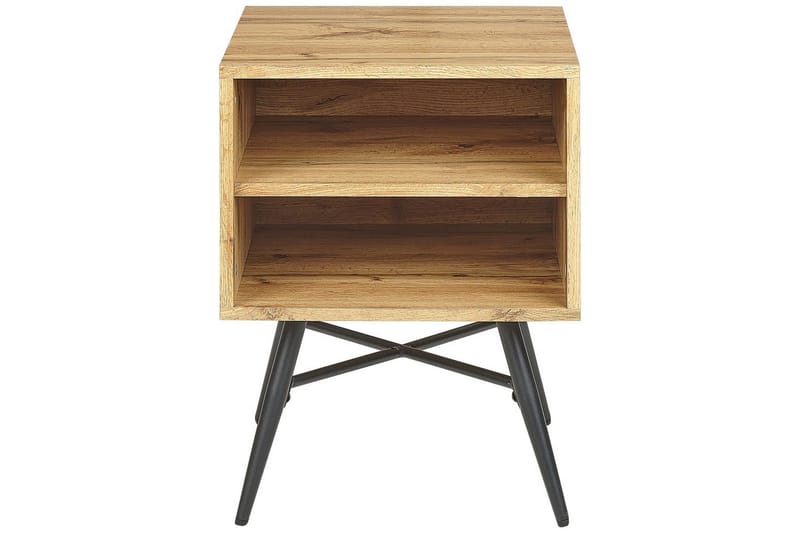 Lubock Sängbord 40 cm i Trä med Ekutseende och Förvaring - Ljusbrun - Möbler - Bord & matgrupper - Avlastningsbord - Sängbord & nattduksbord