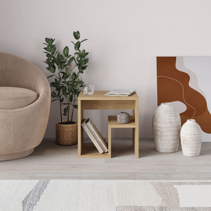 Lumira Sidobord 40 cm - Sapphire Oak - Möbler - Bord & matgrupper - Avlastningsbord - Lampbord