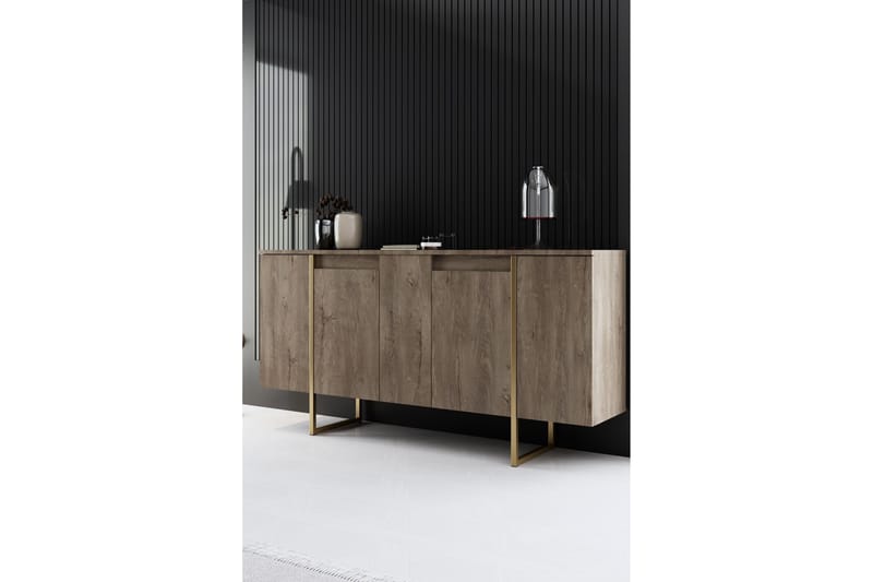 Luxe Konsollbord 160 cm - Brun/Guld - Konsolbord & sidobord - Hallbord