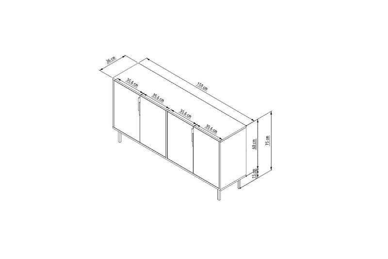 Lyric Konsollbord 150 cm - Vit - Möbler - Bord & matgrupper - Avlastningsbord - Hallbord