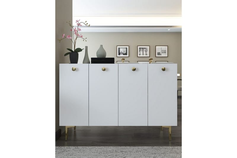 Mangvar Konsollbord 120 cm - Vit/Guld - Möbler - Bord & matgrupper - Avlastningsbord - Hallbord