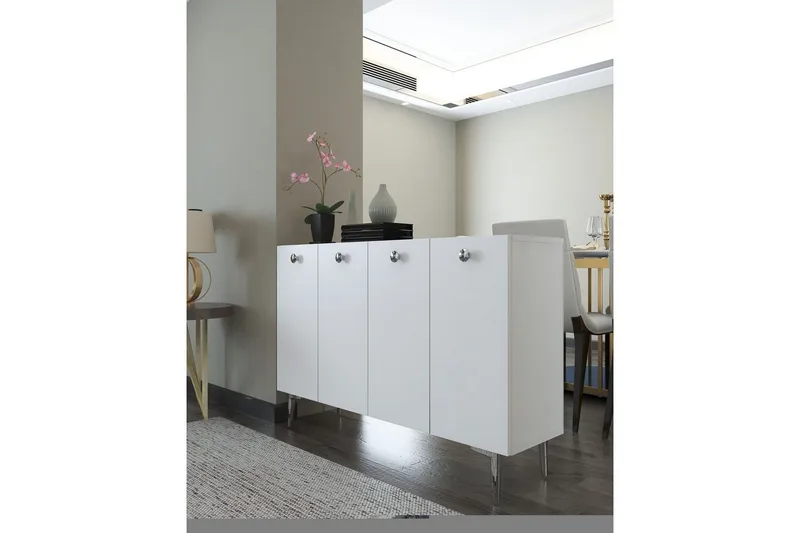 Mangvar Konsollbord 120 cm - Vit/Silver - Möbler - Bord & matgrupper - Avlastningsbord - Hallbord