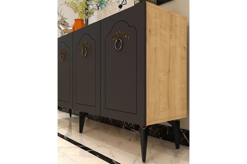 Maren Konsollbord 150 cm - Ek/Antracit - Möbler - Bord & matgrupper - Avlastningsbord - Hallbord