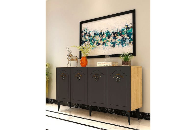 Maren Konsollbord 150 cm - Ek/Antracit - Möbler - Bord & matgrupper - Avlastningsbord - Hallbord