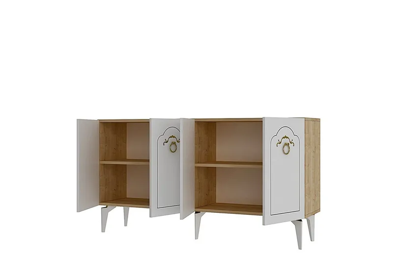 Maren Konsollbord 150 cm - Ek/Vit - Möbler - Bord & matgrupper - Avlastningsbord - Hallbord