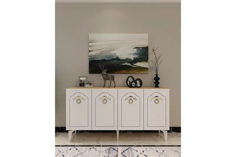 Maren Konsollbord 150 cm - Ek/Vit - Möbler - Bord & matgrupper - Avlastningsbord - Hallbord