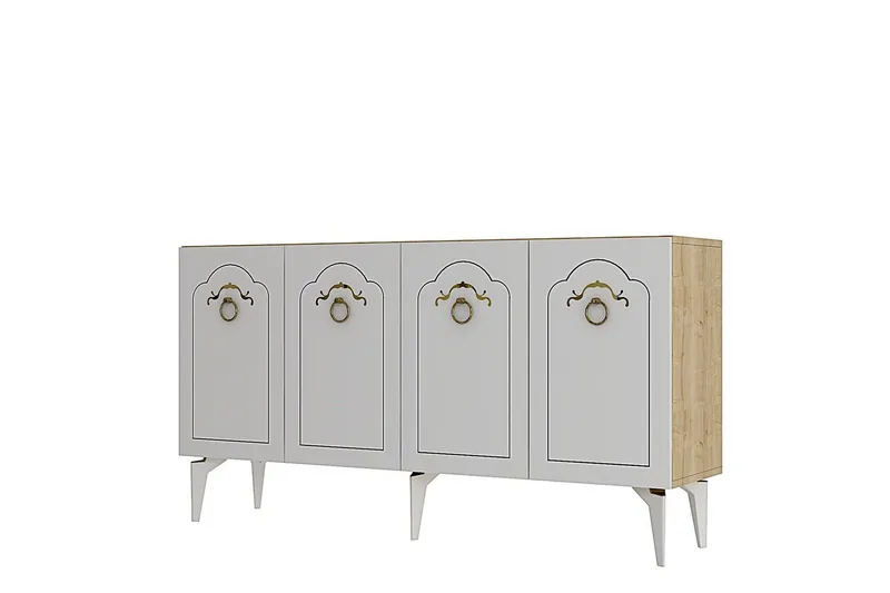 Maren Konsollbord 150 cm - Ek/Vit - Möbler - Bord & matgrupper - Avlastningsbord - Hallbord