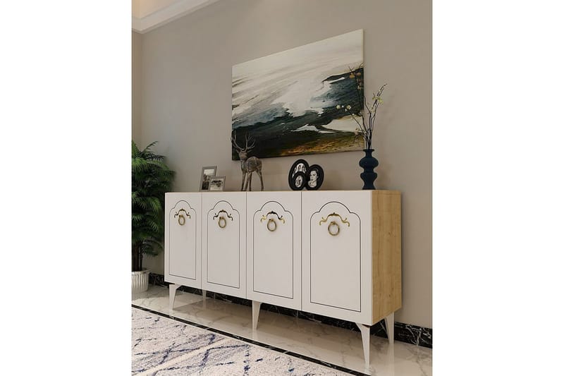 Maren Konsollbord 150 cm - Ek/Vit - Möbler - Bord & matgrupper - Avlastningsbord - Hallbord