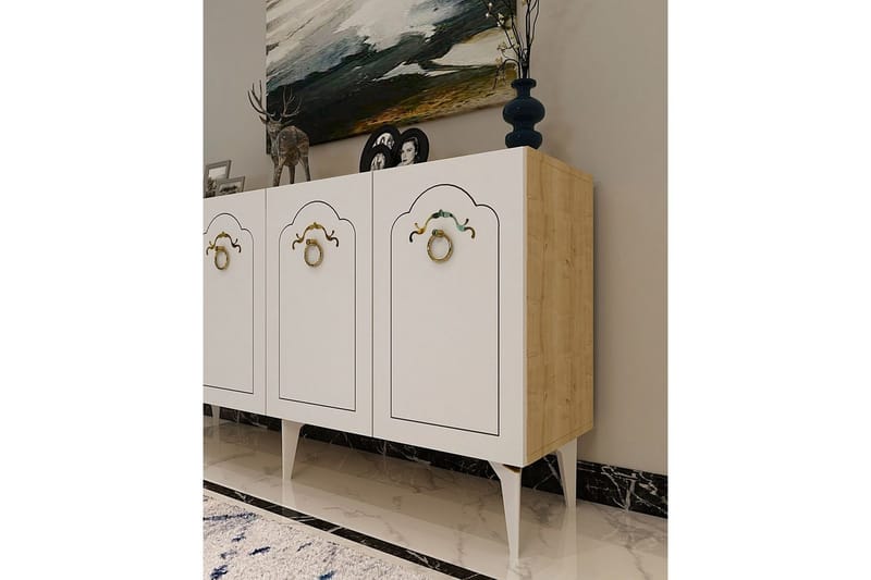 Maren Konsollbord 150 cm - Ek/Vit - Möbler - Bord & matgrupper - Avlastningsbord - Hallbord