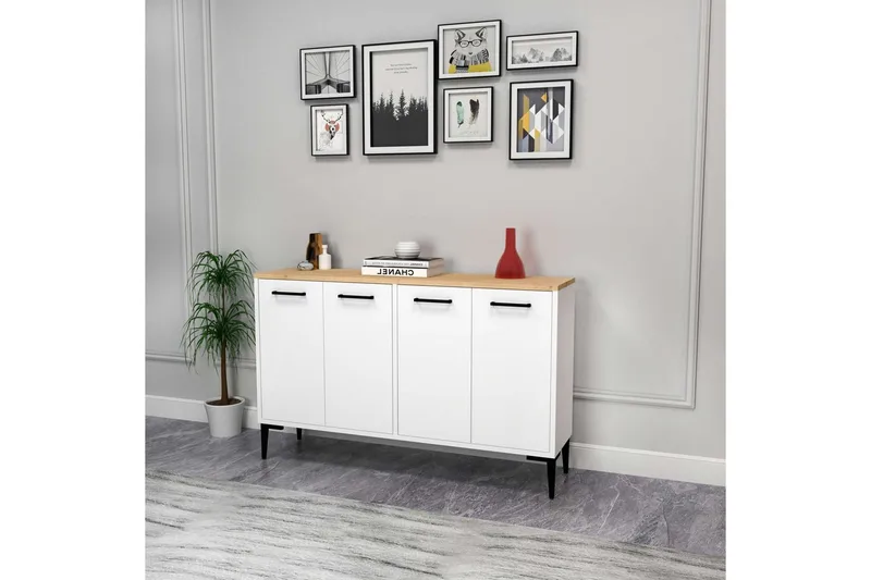 Merion Konsollbord 120 cm - Ek/Vit - Möbler - Bord & matgrupper - Avlastningsbord - Hallbord