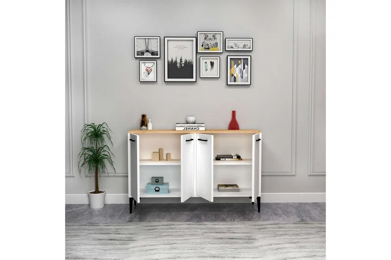 Merion Konsollbord 120 cm - Ek/Vit - Möbler - Bord & matgrupper - Avlastningsbord - Hallbord