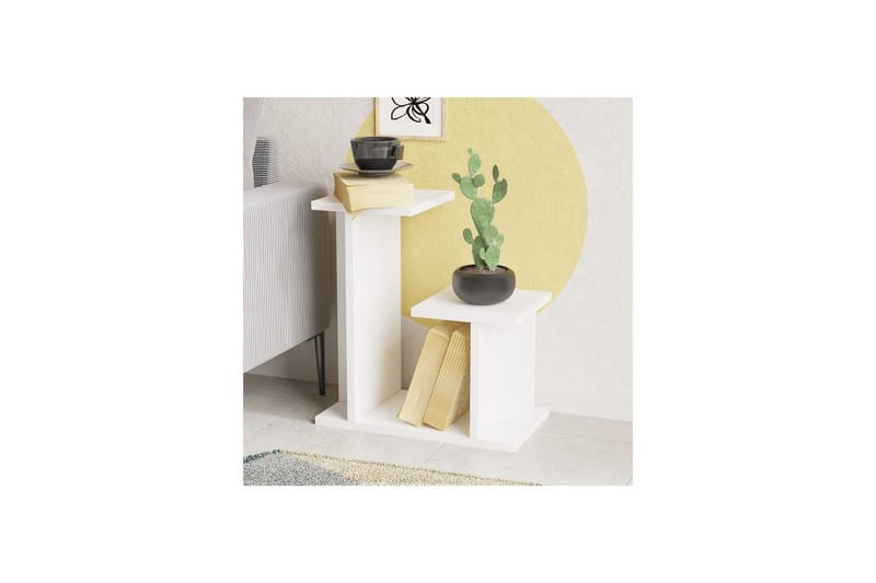 Mijara Sidobord 46 cm - Vit - Möbler - Bord & matgrupper - Avlastningsbord - Lampbord