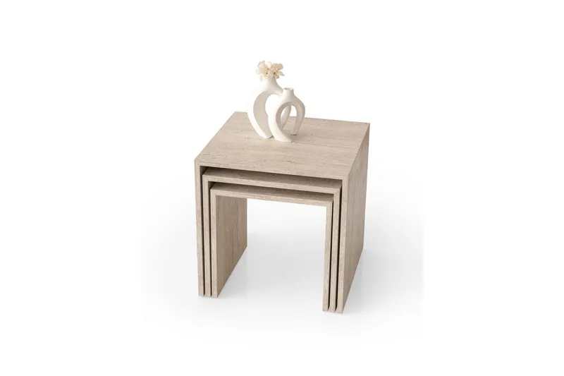 Miraen Satsbord 50 cm - Travertine - Möbler - Bord & matgrupper - Avlastningsbord - Satsbord