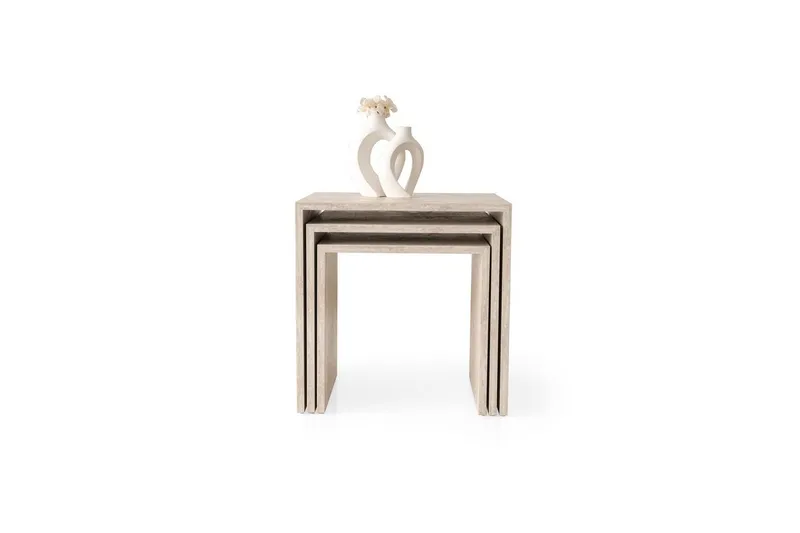 Miraen Satsbord 50 cm - Travertine - Möbler - Bord & matgrupper - Avlastningsbord - Satsbord