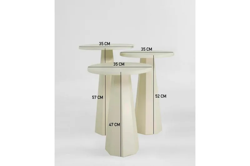 Miu Satsbord 35 cm - Cream - Möbler - Bord & matgrupper - Avlastningsbord - Satsbord