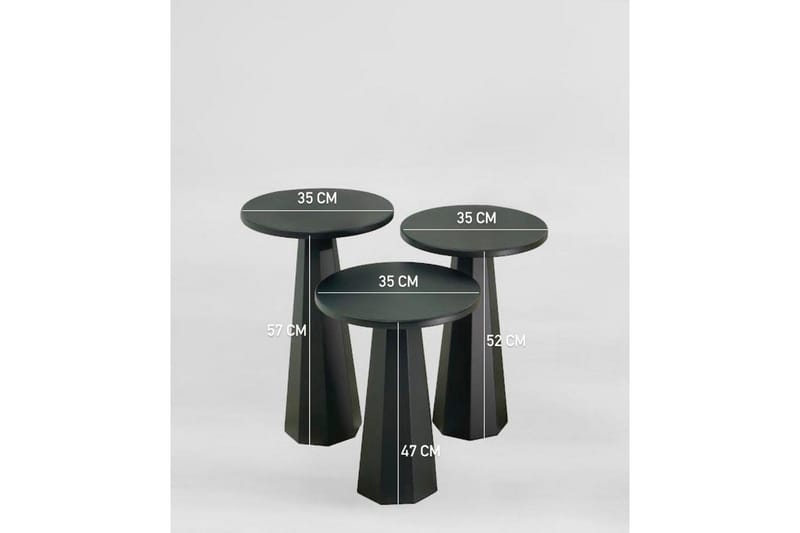 Miu Satsbord 35 cm - Svart - Möbler - Bord & matgrupper - Avlastningsbord - Satsbord