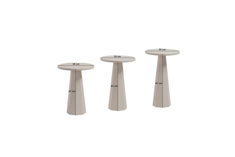 Miu Satsbord 35 cm - Vit - Möbler - Bord & matgrupper - Avlastningsbord - Satsbord