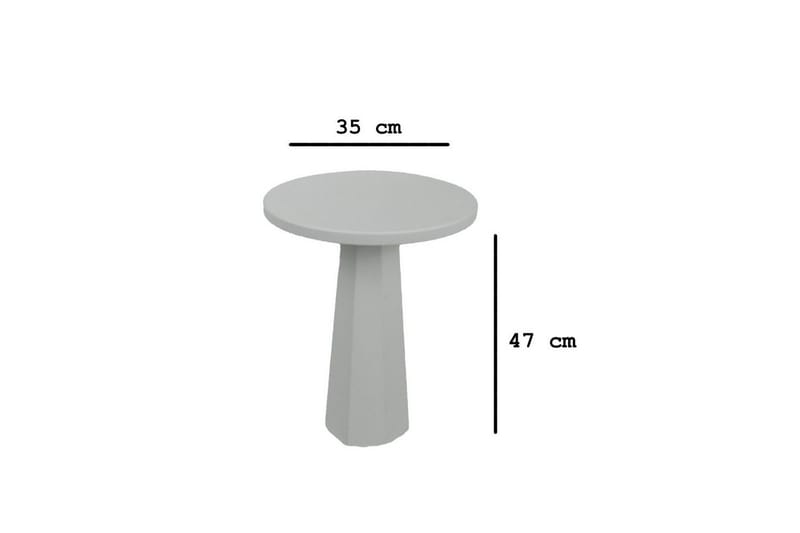 Miu Sidobord 35 cm - Vit - Möbler - Bord & matgrupper - Avlastningsbord - Lampbord