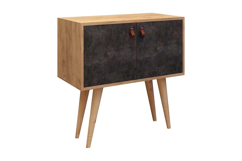 Mod Design Sideboard Läderbeslag - Grå/Trä - Avlastningsbord