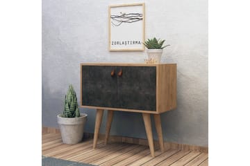 Mod Design Sideboard Läderbeslag - Grå/Trä - Förvaring - Förvaringsmöbler - Sideboard & skänk