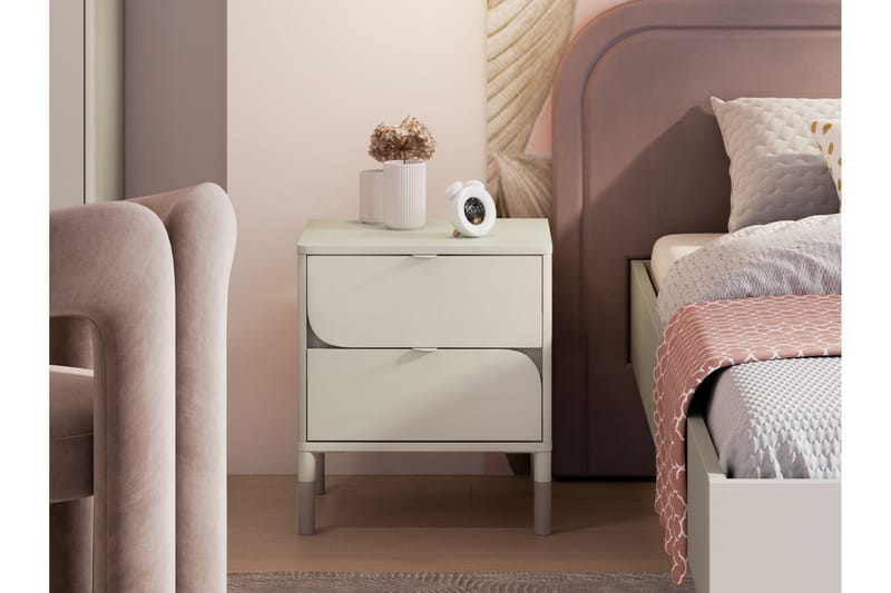 Monfort Sängbord 46 cm - Beige - Möbler - Bord & matgrupper - Avlastningsbord - Sängbord & nattduksbord