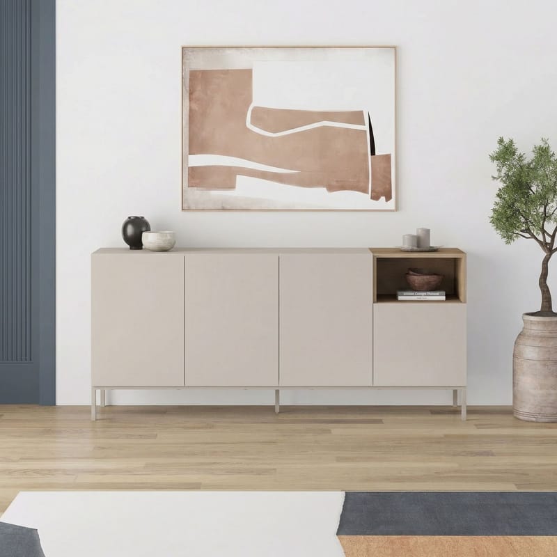 Morlen Konsol 180x80x41,8 cm - Santstone och naturlig ek - Möbler - Bord & matgrupper - Avlastningsbord - Hallbord