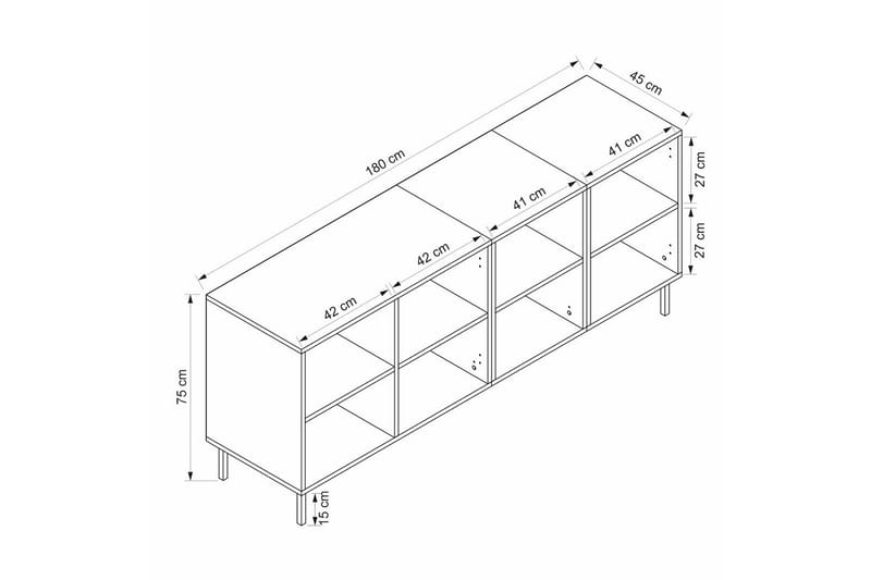 Munetaka Konsollbord 180 cm - Guld/Sand - Möbler - Bord & matgrupper - Avlastningsbord - Hallbord