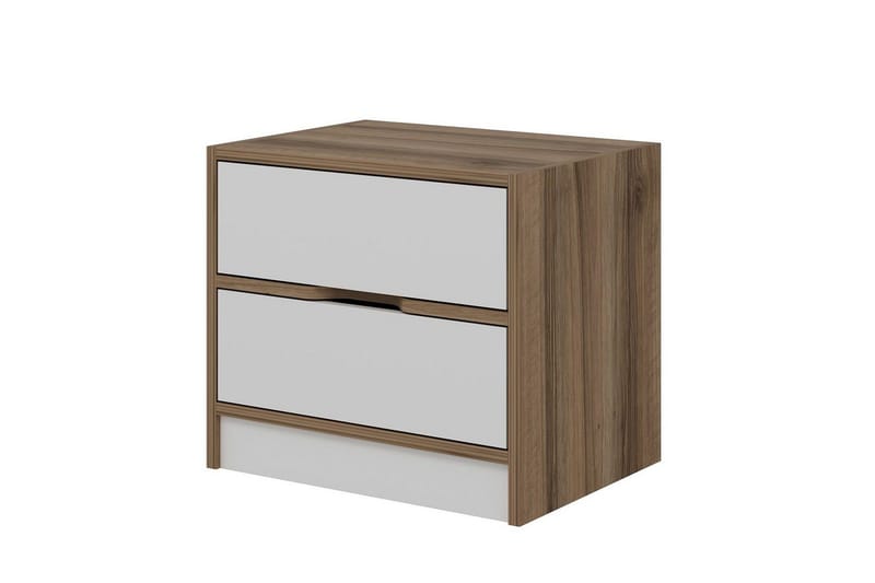 Munna Sängbord 54 cm - Valnöt/Vit - Möbler - Bord & matgrupper - Avlastningsbord - Sängbord & nattduksbord